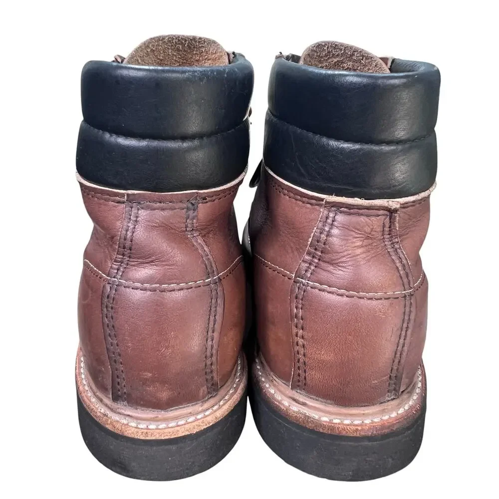 Vintage Red Wing 3511 Steel Toe Brown Metatarsal Guard Work Boots Size 8.5 D